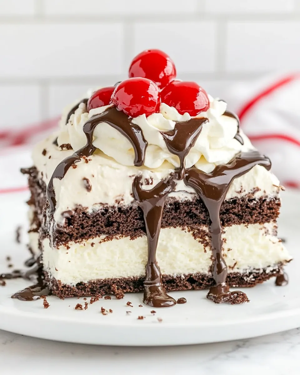 Delicious Shoneys Hot Fudge Cake Easy Copycat Recipe (Ice Cream Cake Heaven) image