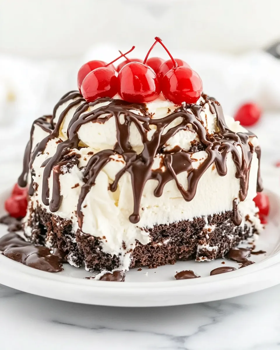 Classic Shoneys Hot Fudge Cake Easy Copycat Recipe (Ice Cream Cake Heaven) recipe photo