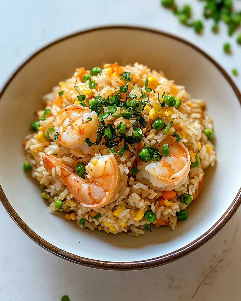 Delicious Shrimp Fried Rice shot