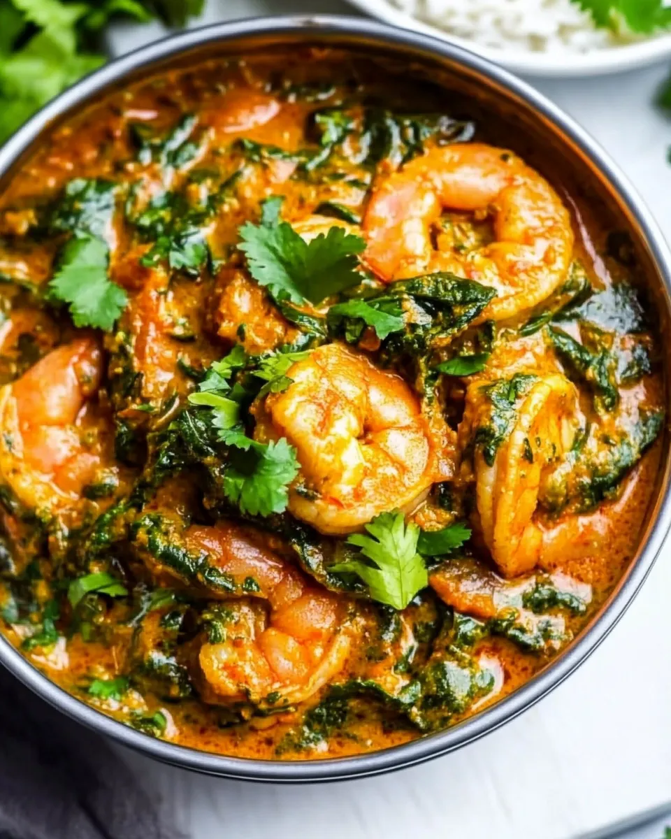 Homemade Shrimp Saag recipe photo