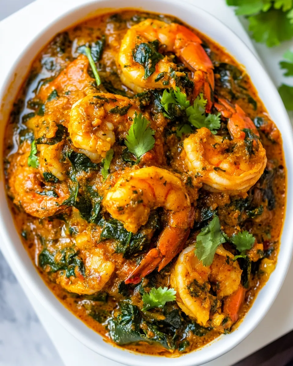 Quick Shrimp Saag image