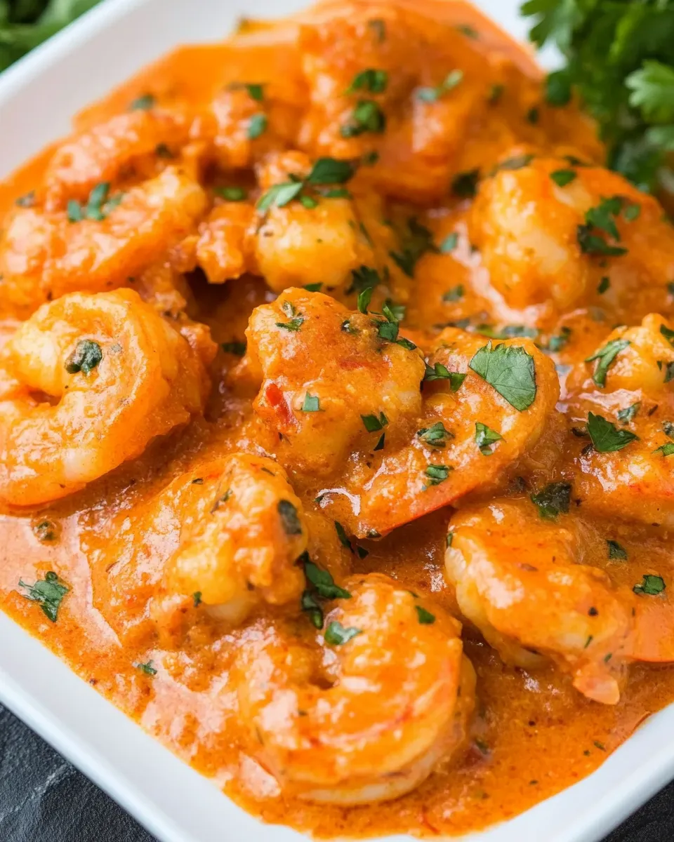 Homemade Shrimp in Roasted Pepper Sauce photo