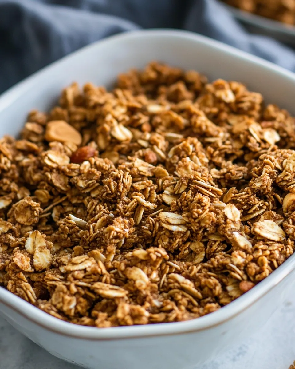 Best Simple Crunchy Peanut Butter Granola dish photo