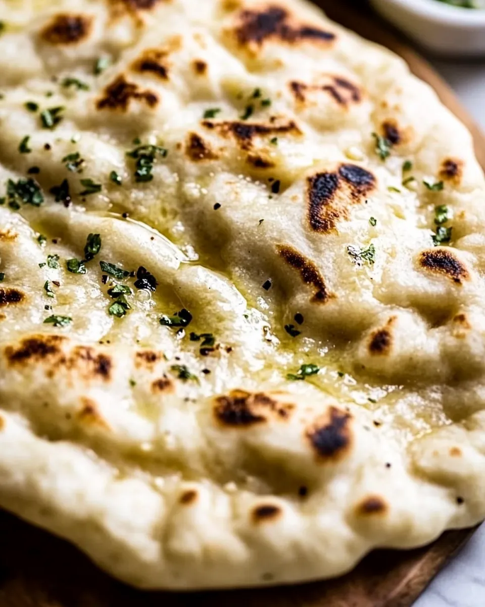 Homemade Simple Garlic Naan Recipe (Traditional Indian Bread) image