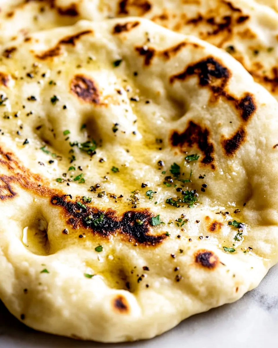 Easy Simple Garlic Naan Recipe (Traditional Indian Bread) shot