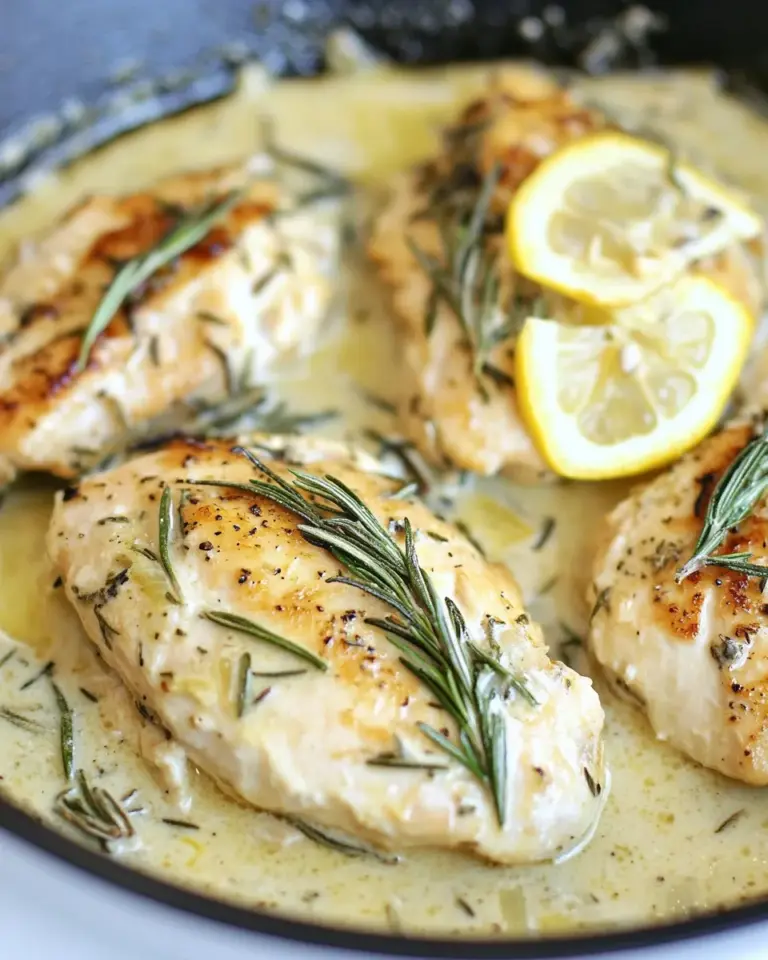 Homemade Skillet Creamy Lemon Rosemary Chicken photo