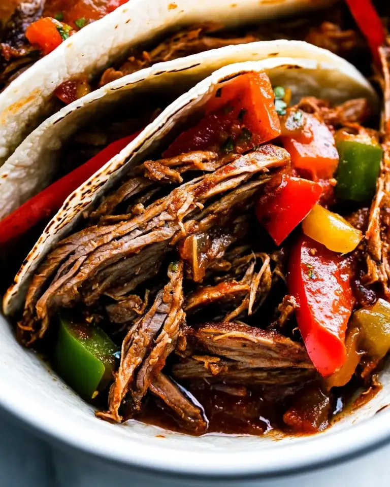 Easy Slow Cooker Beef Carnitas Tacos photo
