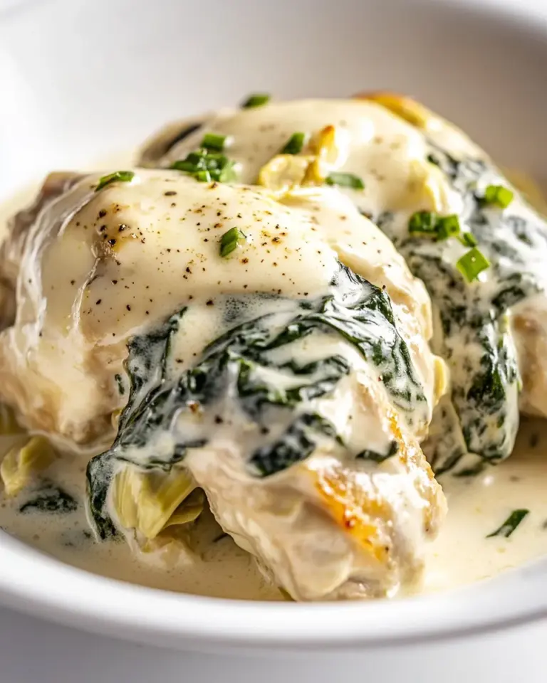 Easy Slow Cooker Spinach Artichoke Chicken photo