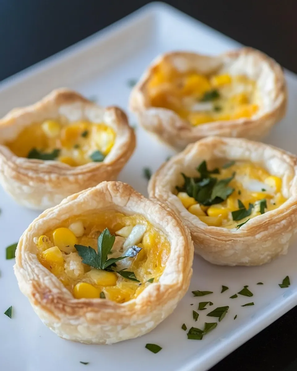 Tasty Smoked Fish and Sweetcorn Tartlets dish photo