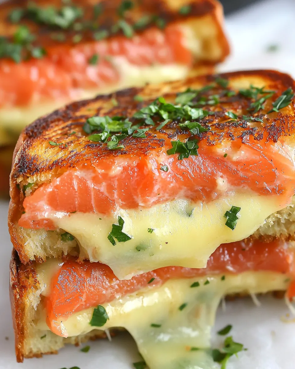 Homemade Smoked Salmon & Gruyere Grilled Cheese photo