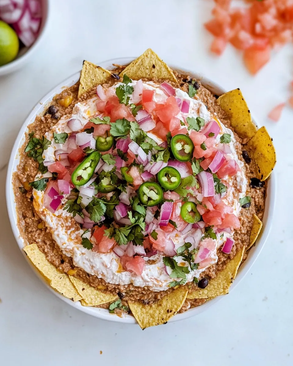 Easy Smoky Chipotle Layered Taco Dip. picture