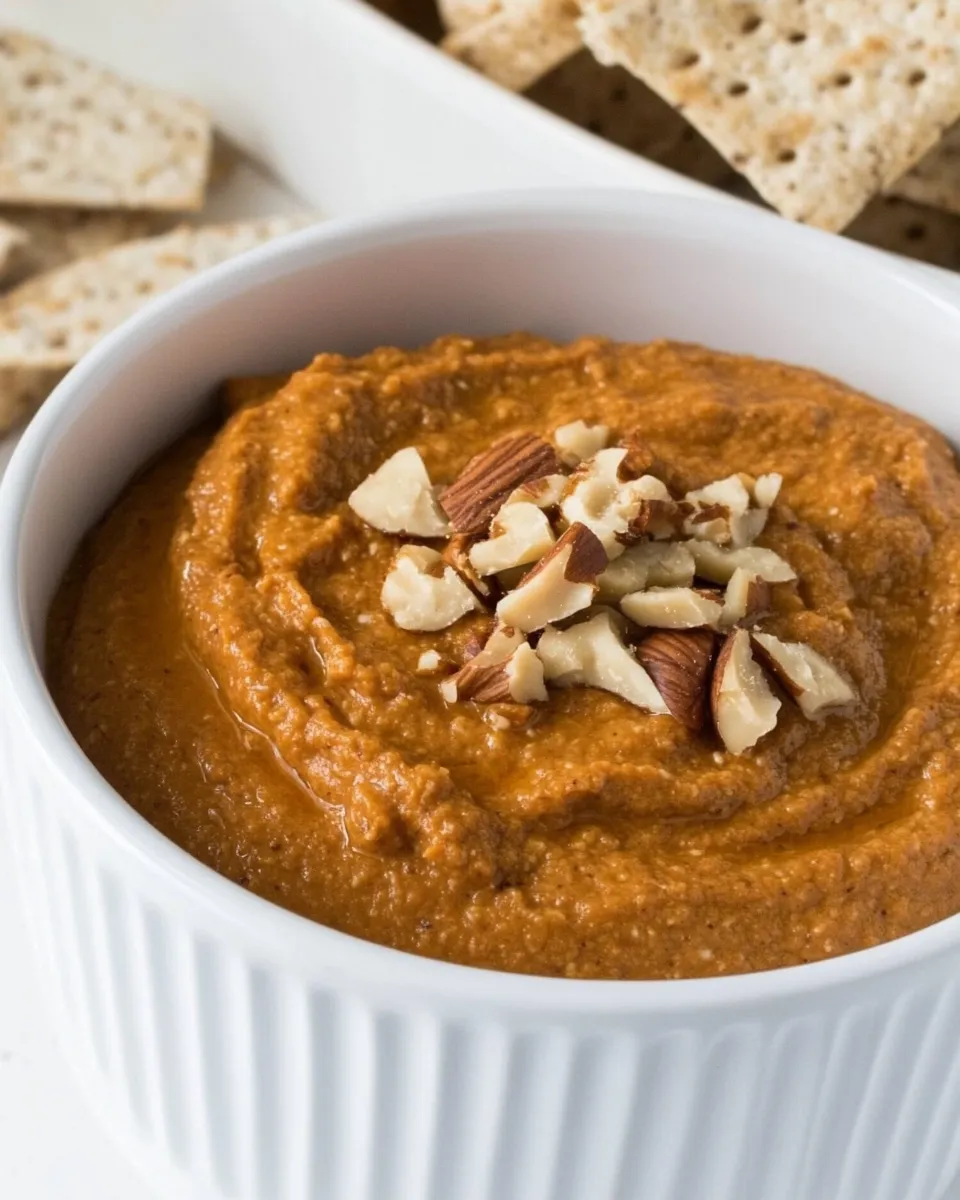 Easy Smoky Roasted Eggplant Red Pepper Dip with Walnuts shot