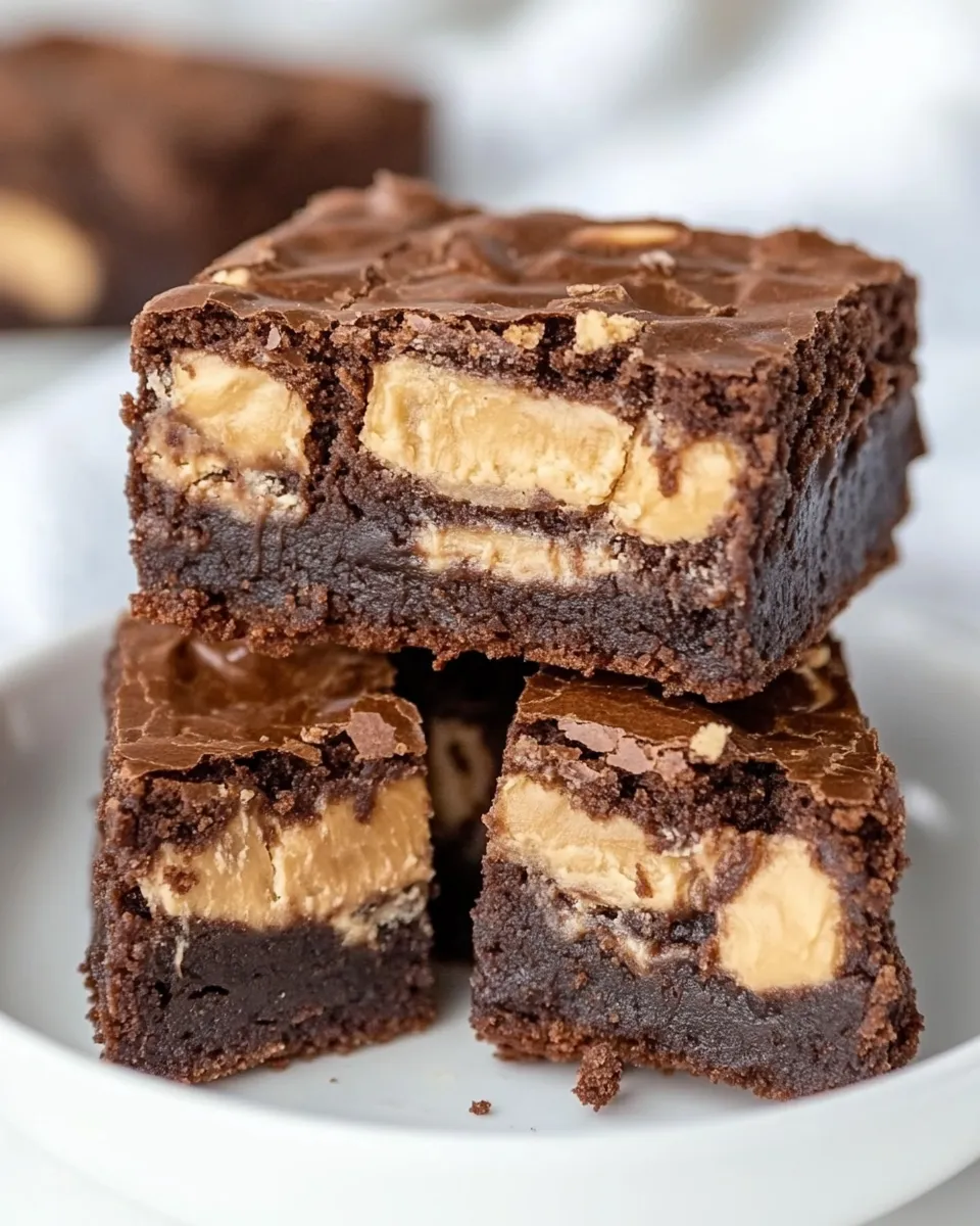 Delicious Snickers Brownies image