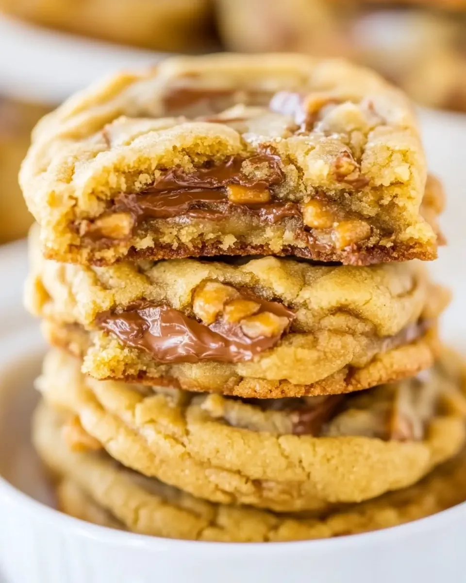 Easy Soft and Chewy Toffee and Milk Chocolate Peanut Butter Cookies recipe photo