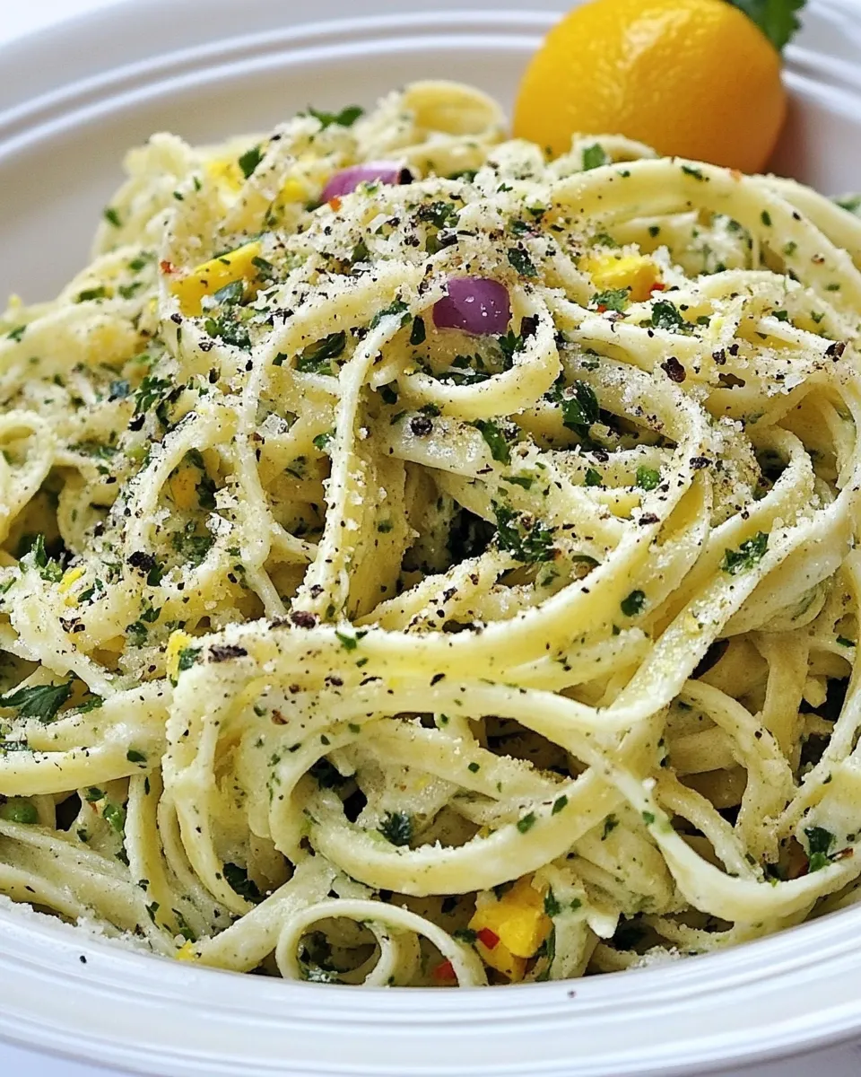 Delicious Souper Salad Fettuccine Salad shot