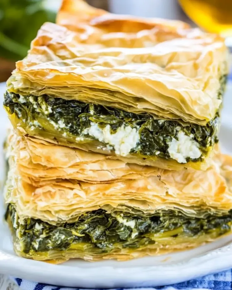 Homemade Spanakopita - Traditional Greek Spinach Pie photo