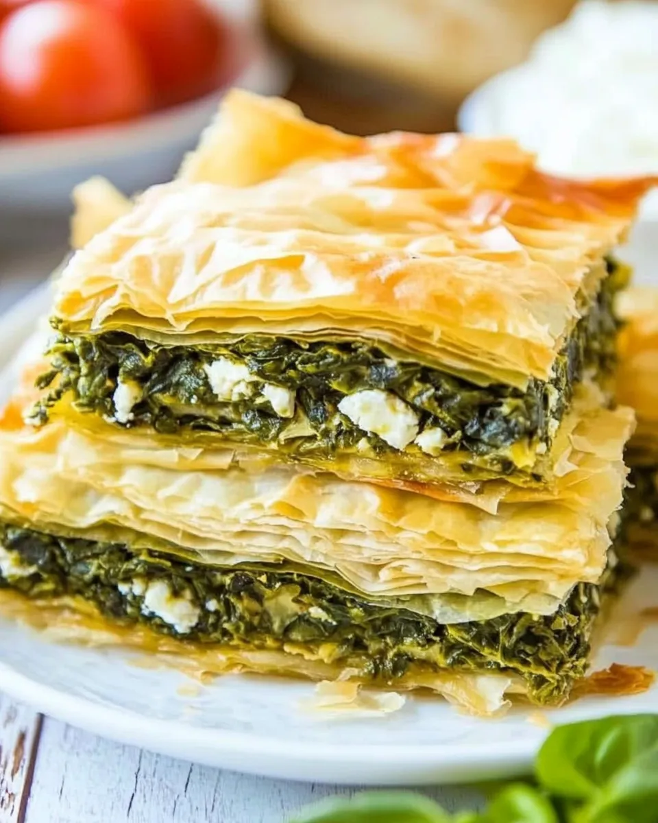 Classic Spanakopita - Traditional Greek Spinach Pie image