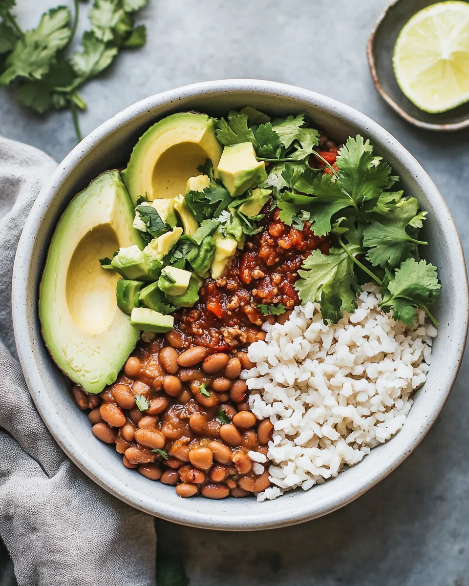 Classic Spiced Pinto Bean Bowls with Avocado image
