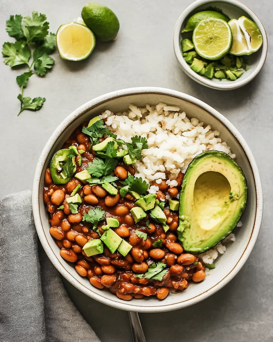 Easy Spiced Pinto Bean Bowls with Avocado recipe photo