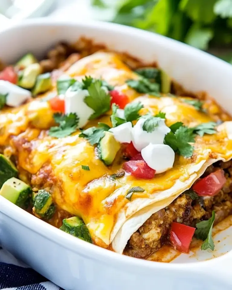 Homemade Spicy Sausage Breakfast Enchiladas photo