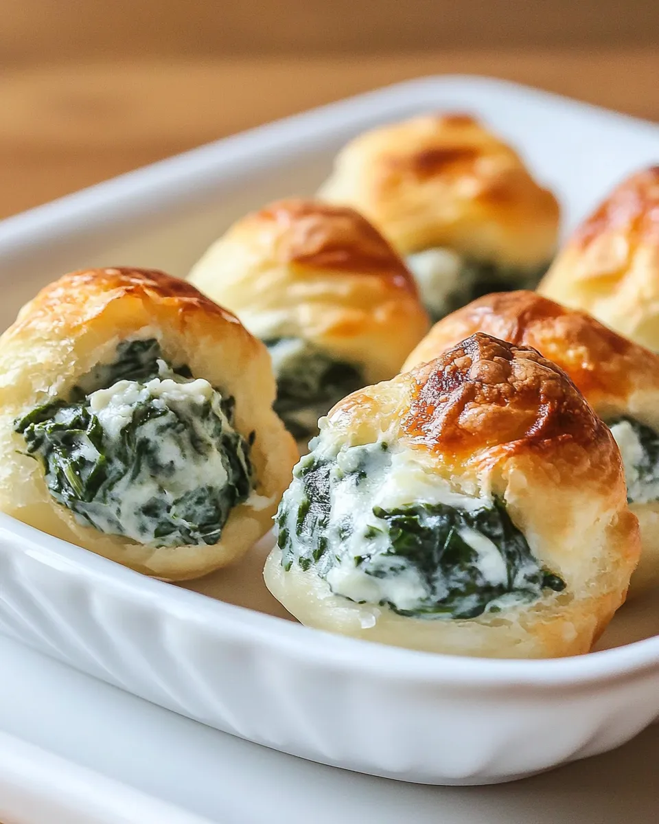 Delicious Spinach Dip Bites shot