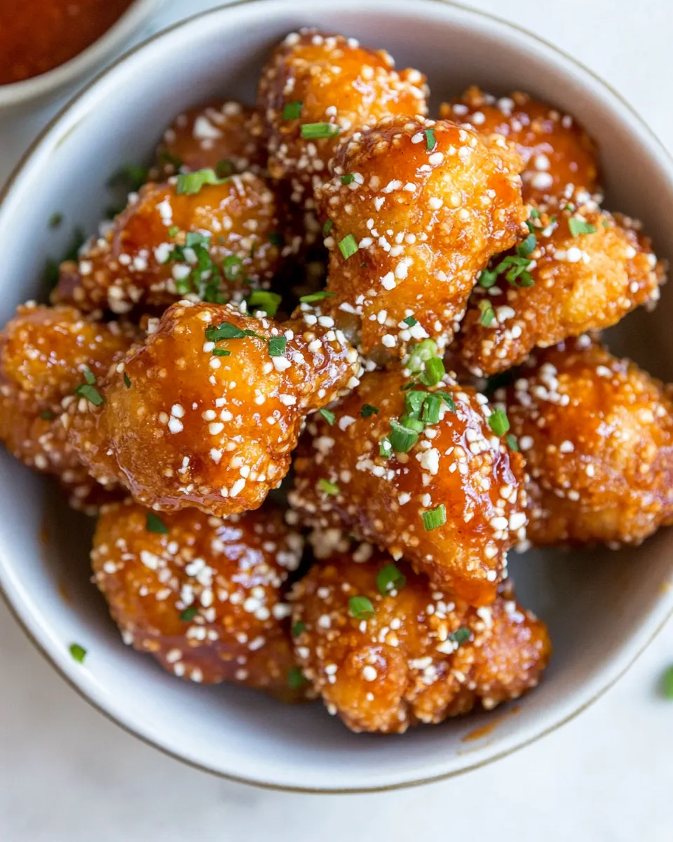 Easy Sticky Honey Sriracha Cauliflower Wings (Baked or Fried) recipe photo