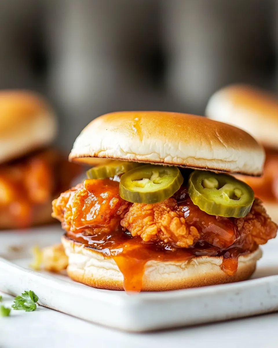 Best Sticky Sweet Chili Fried Chicken Sandwiches recipe photo