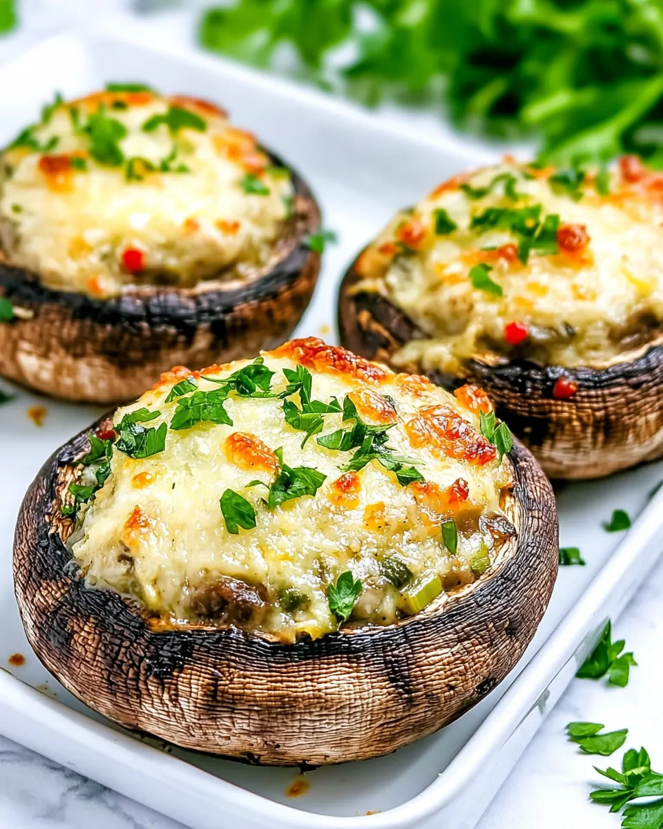 Delicious Stuffed Portobello Mushrooms shot