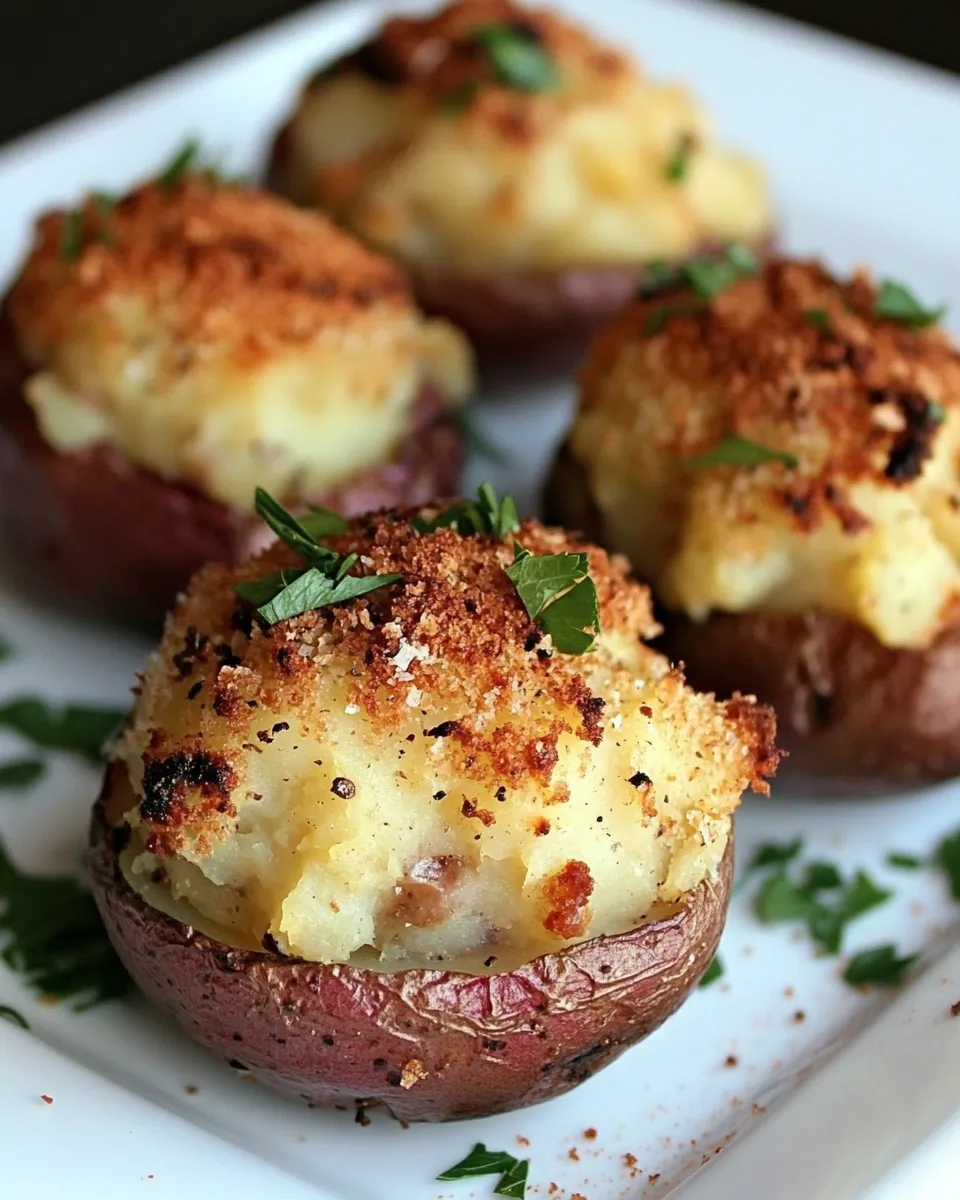 Delicious Stuffed Red Bliss Potatoes shot