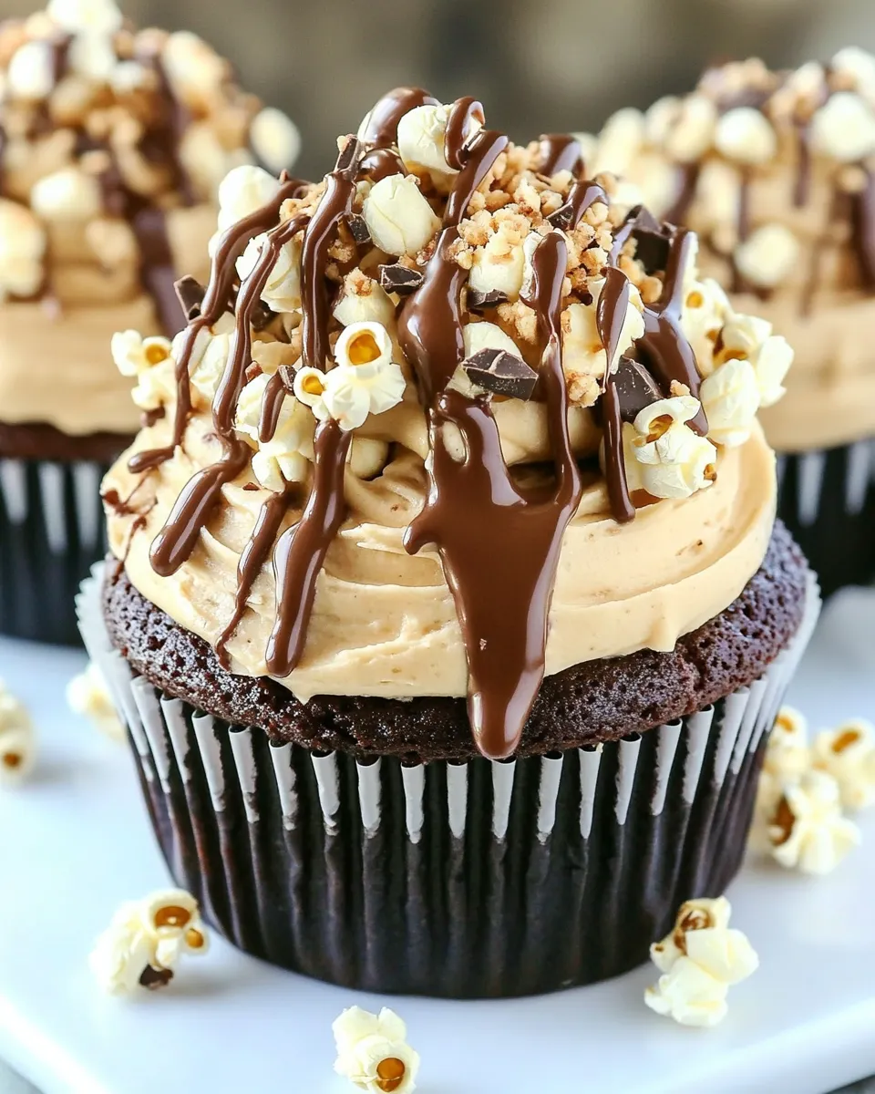 Best Sugared Brown Butter Vanilla Bean Popcorn Chocolate Cupcakes recipe photo