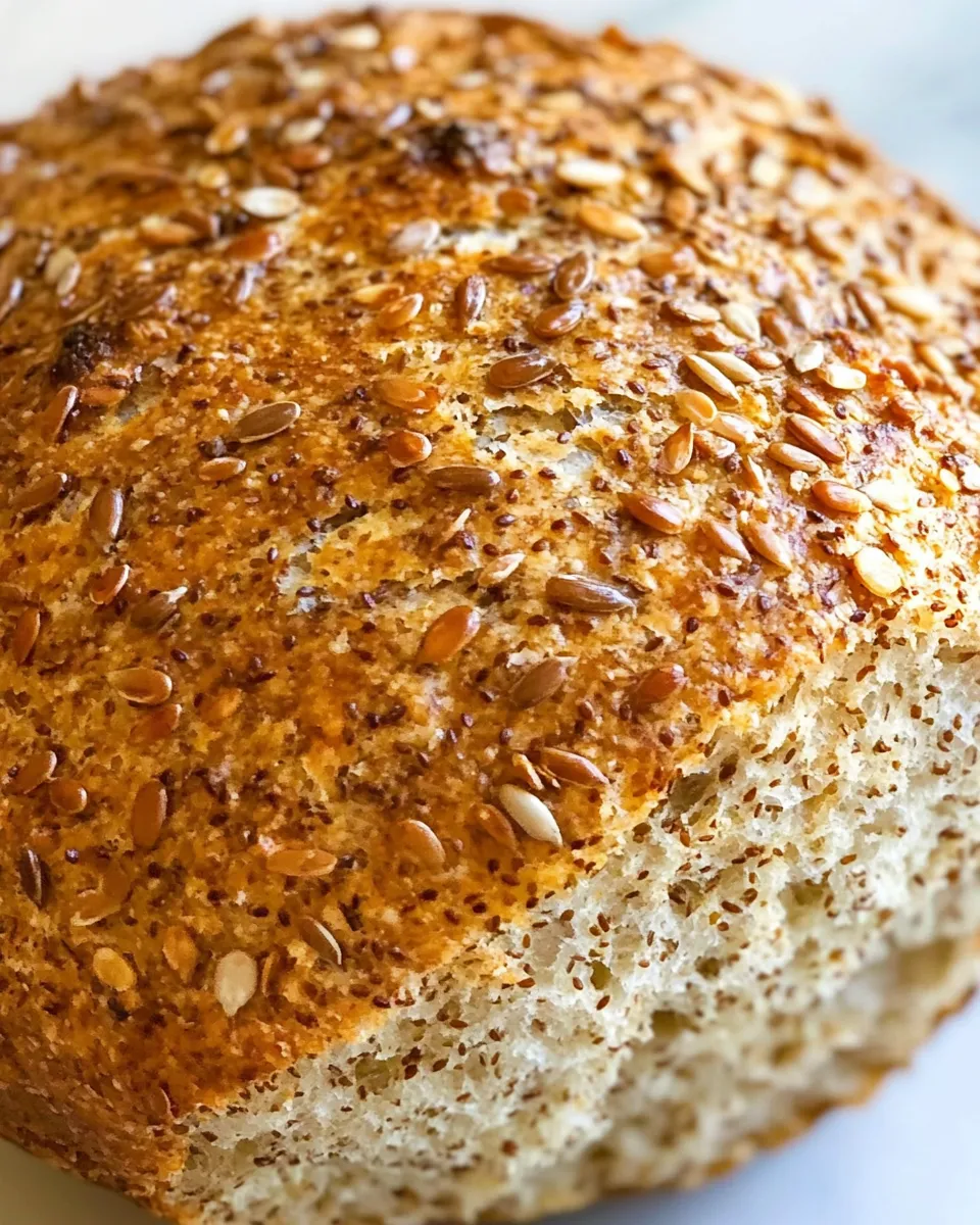 Healthy Sunflower and Flax Seeds Whole Wheat Cast Iron Bread recipe photo