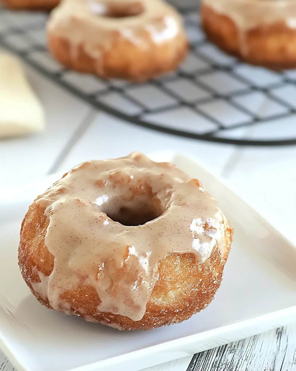 Delicious Super Simple Cinnamon Bun Donuts shot