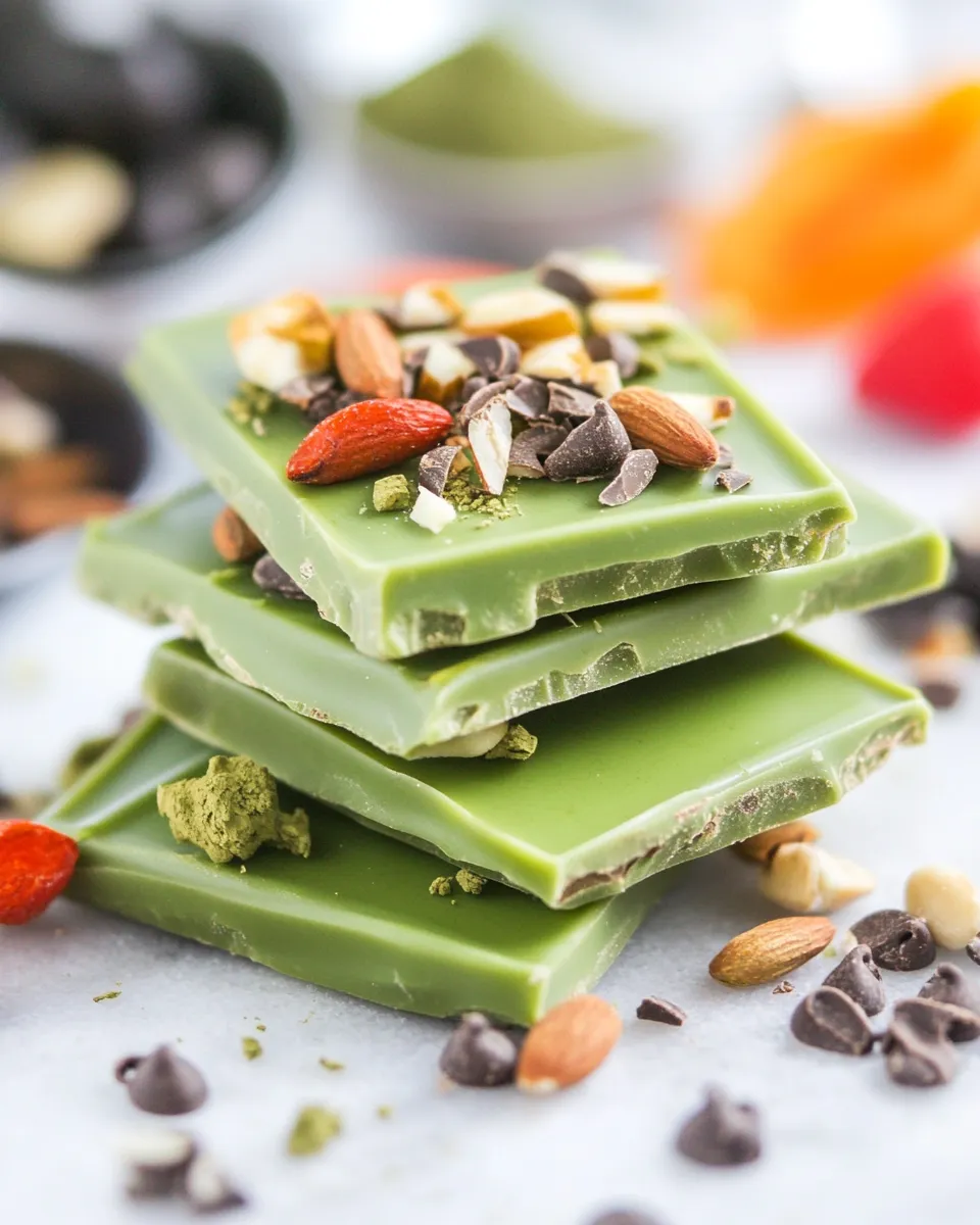 Delicious Superfood Matcha Green Tea Chocolate Bark image