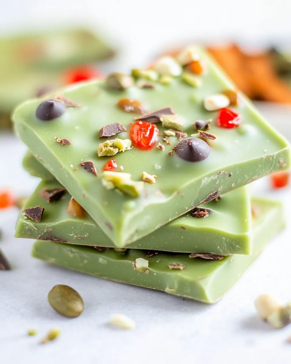 Quick Superfood Matcha Green Tea Chocolate Bark shot