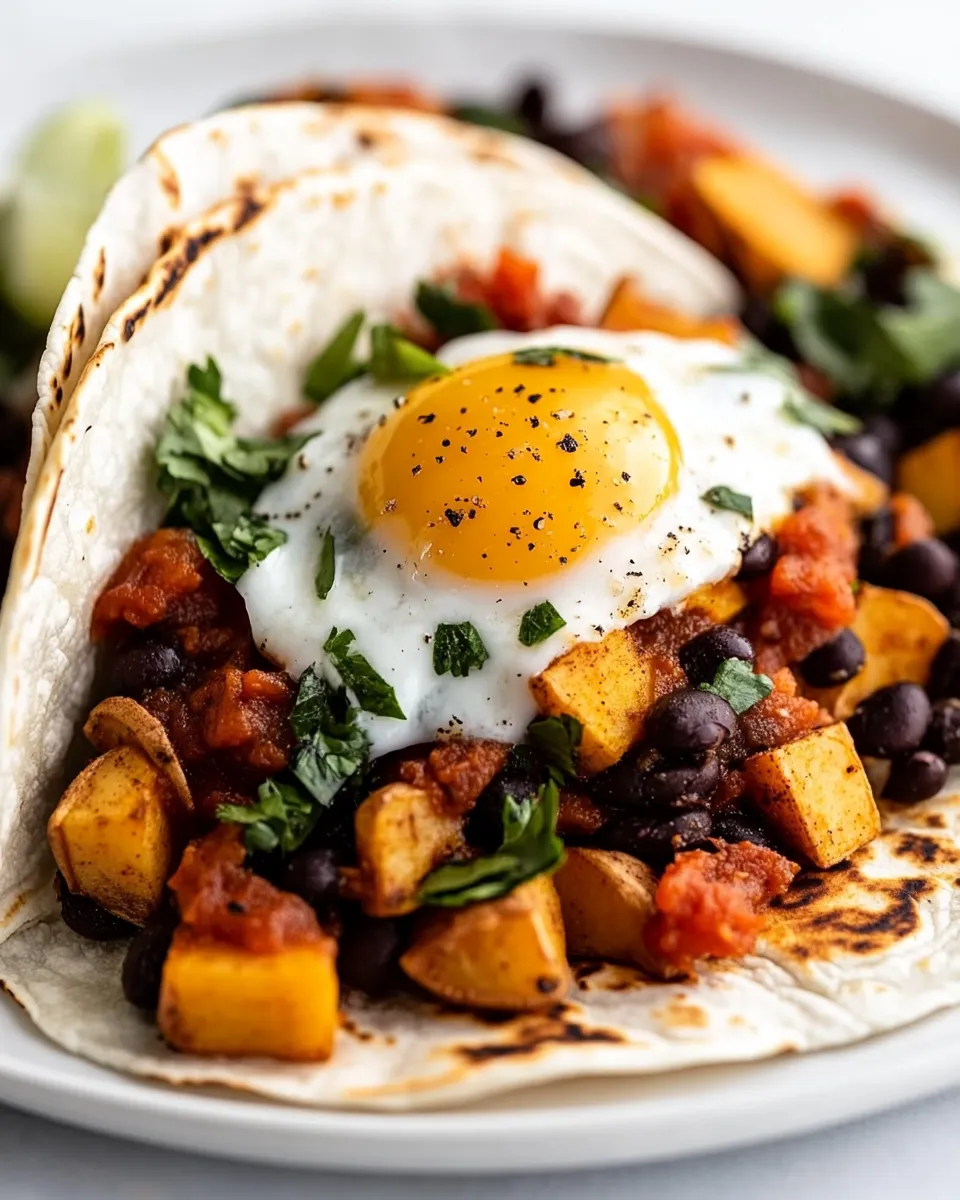 Easy Sweet Potato Black Bean Breakfast Tacos photo