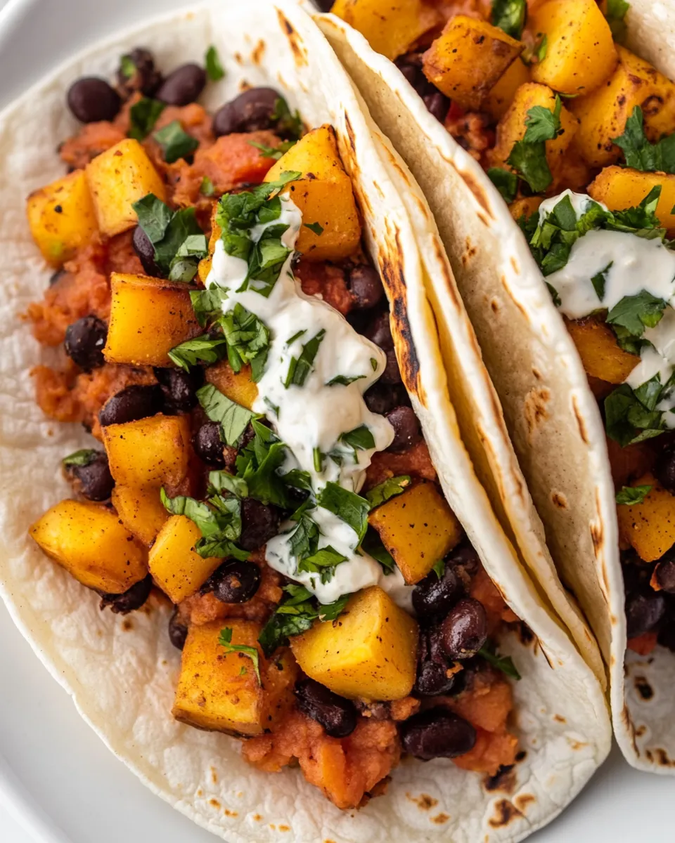 Delicious Sweet Potato Black Bean Breakfast Tacos image