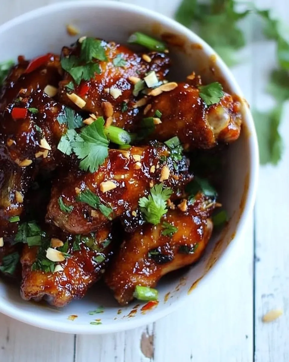 Easy Sweet and Sour Sticky Thai Boneless Oven Baked Chicken Wings recipe photo