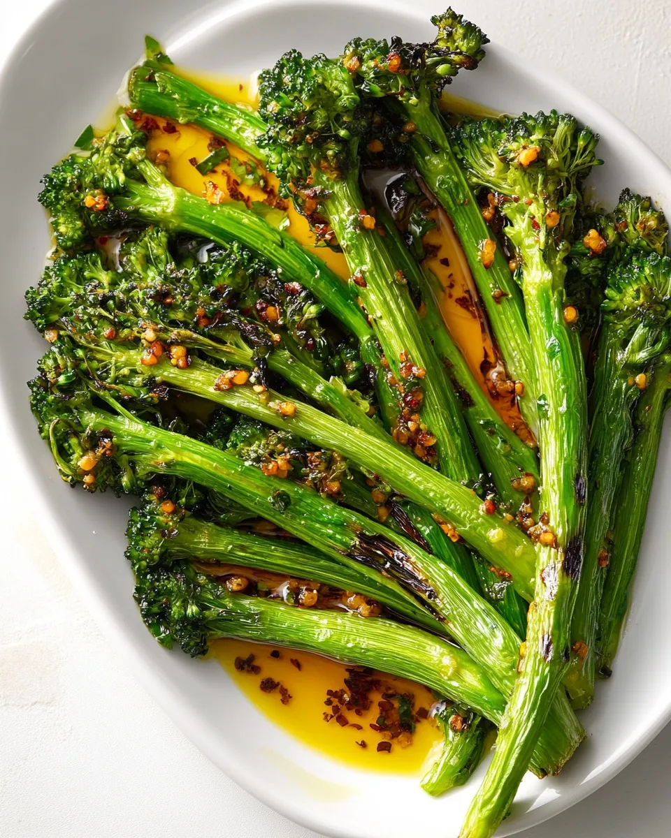 Quick Sweet and Spicy Roasted Broccolini recipe photo