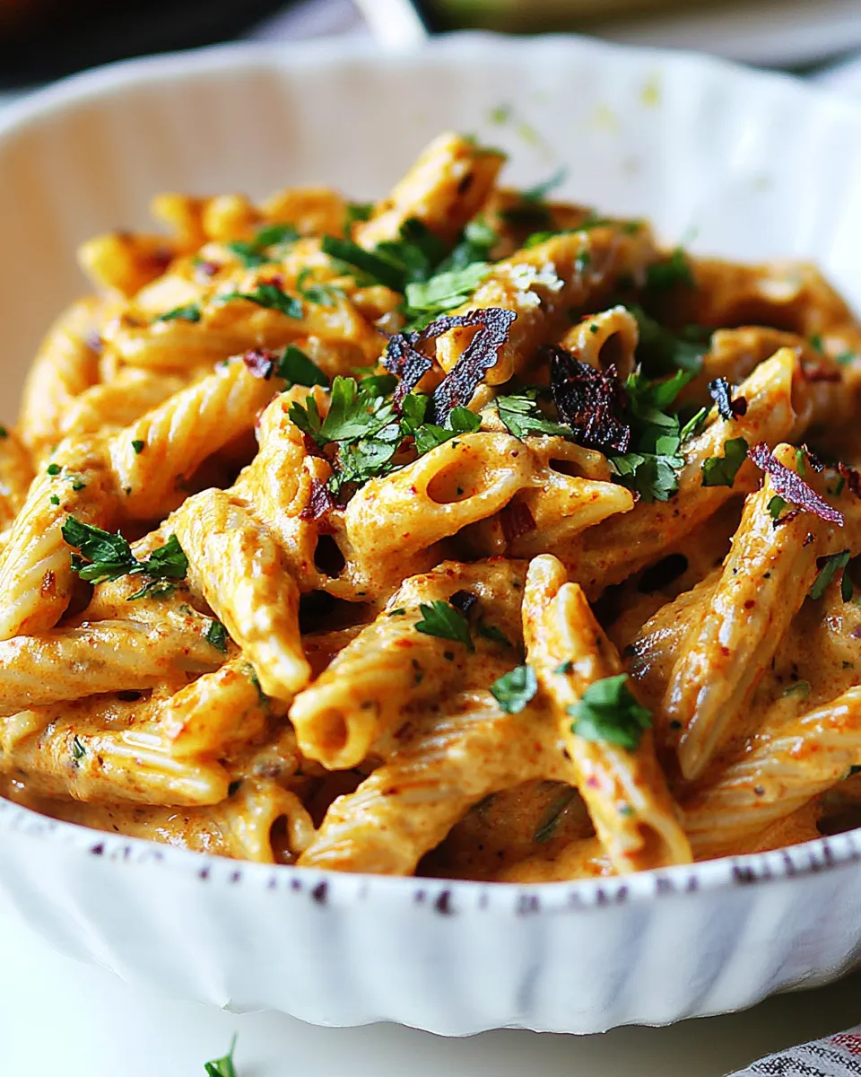 Homemade TexMex Roasted Red Pepper Pasta photo