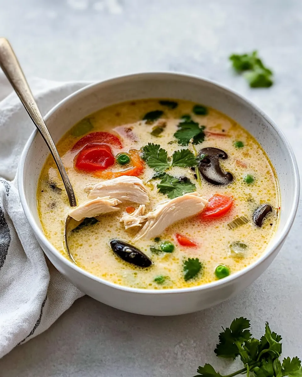 Easy Thai Coconut Chicken Soup (Tom Kha Gai) recipe photo