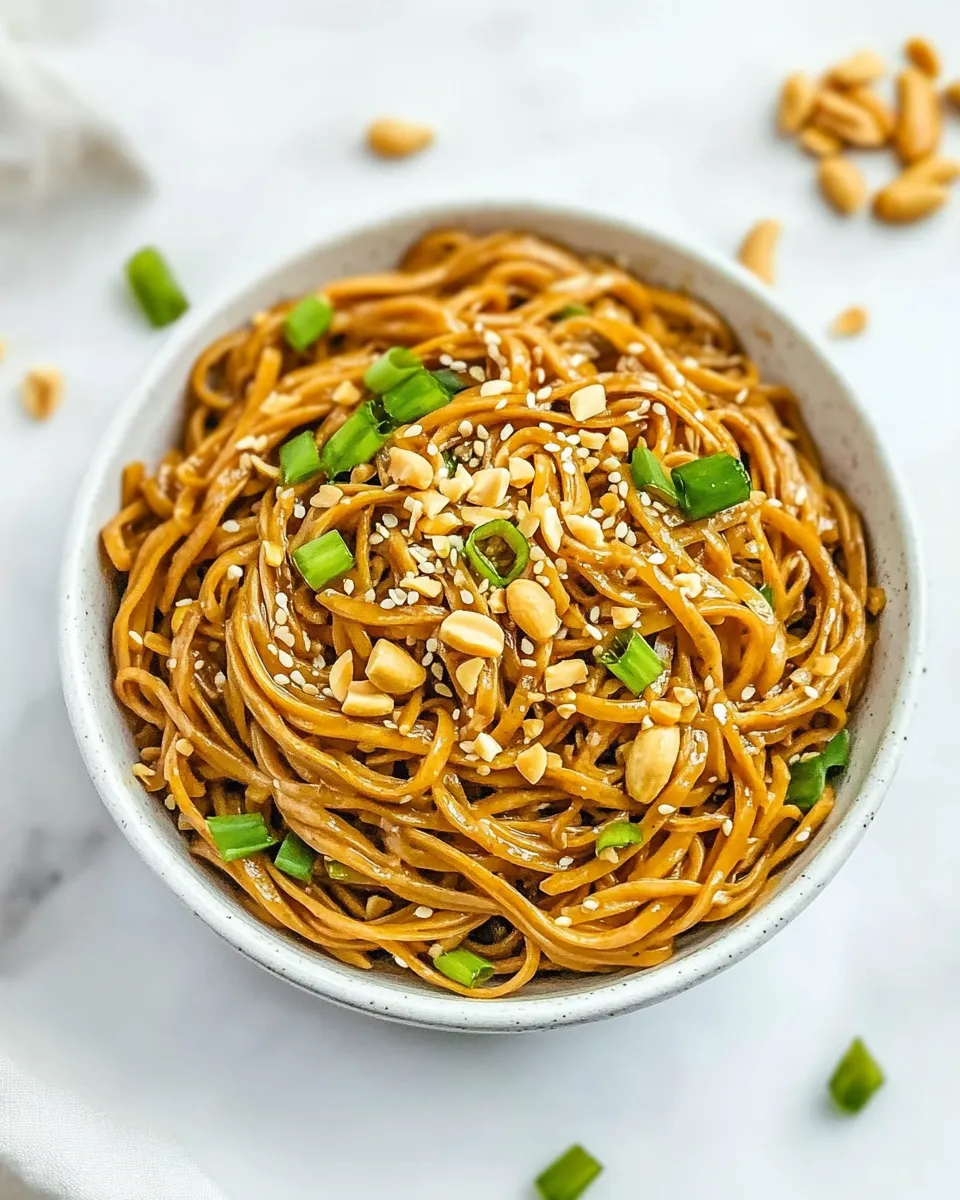 Savory Thai Peanut Sesame Noodles recipe photo