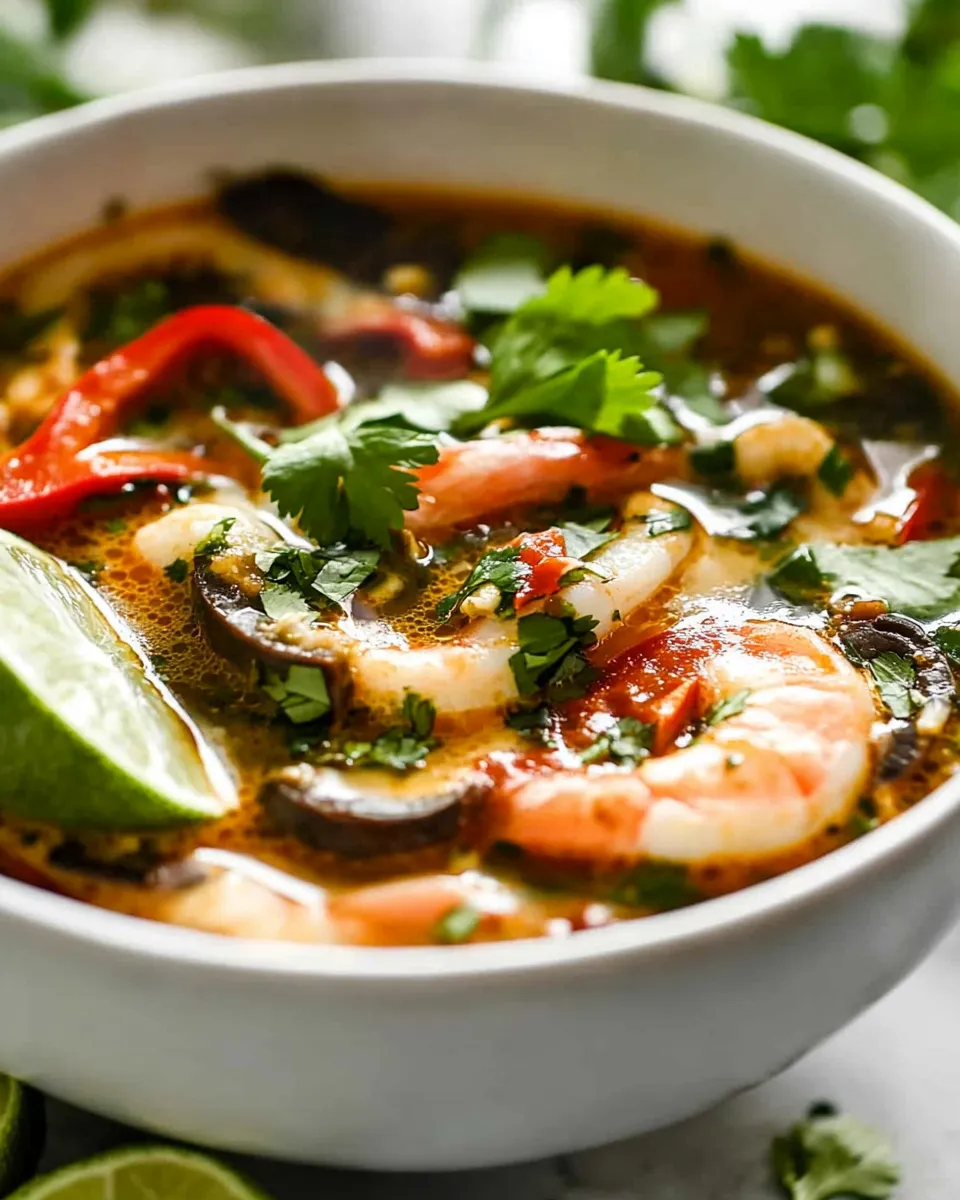 Easy Thai Tom Yum Soup Recipe shot