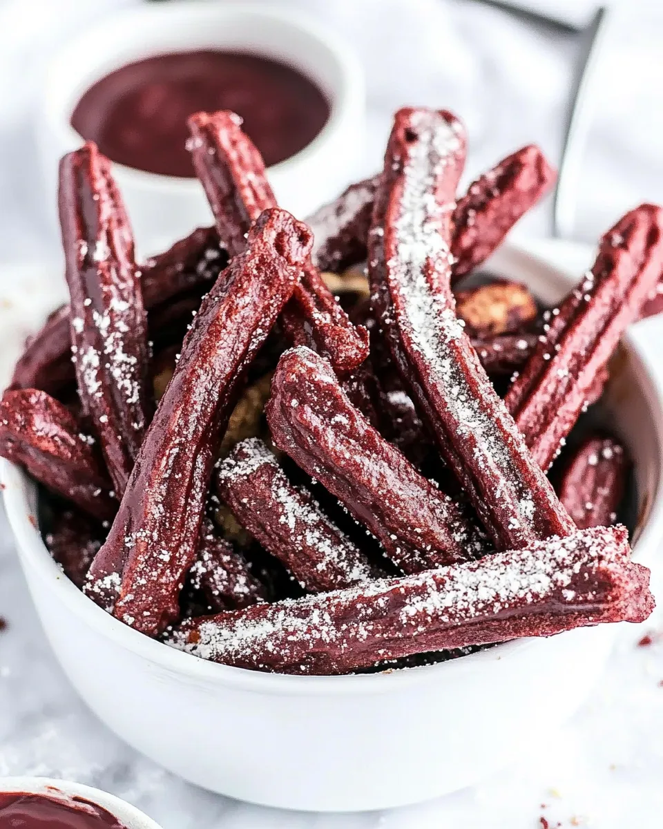 Delicious The Best Red Velvet Churros (Baked) ! photo