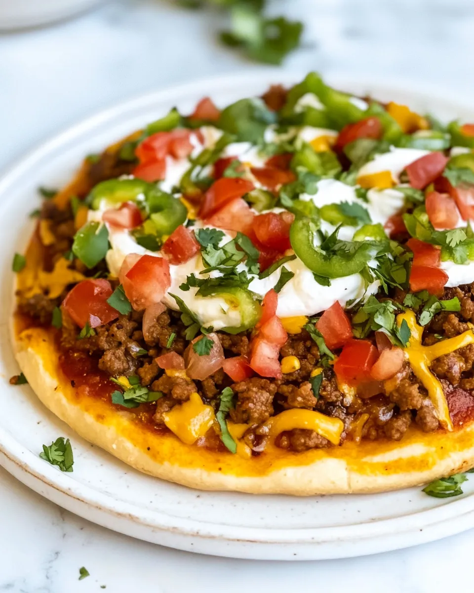 Easy The Best Taco Pizza shot