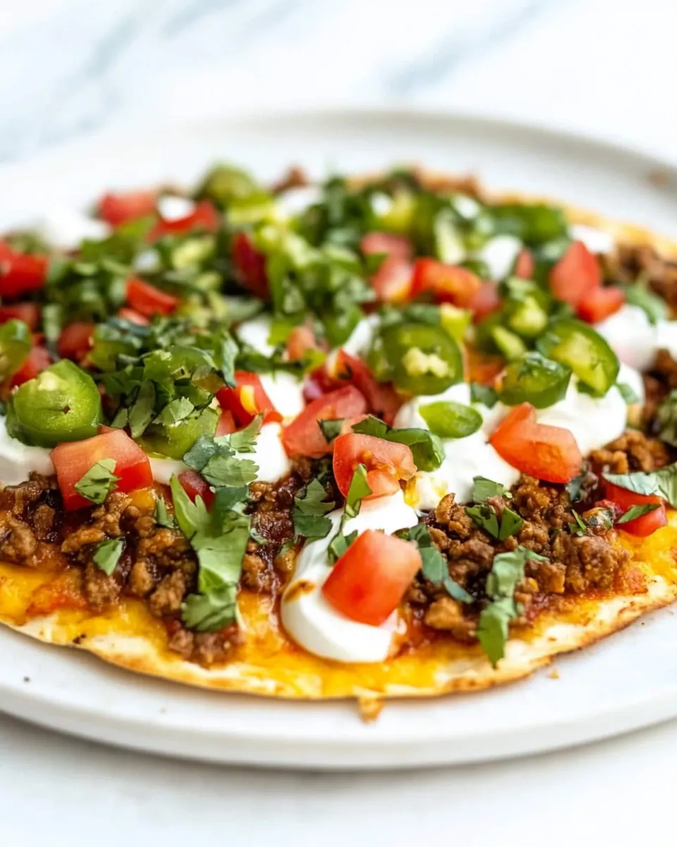 Delicious The Best Taco Pizza recipe photo