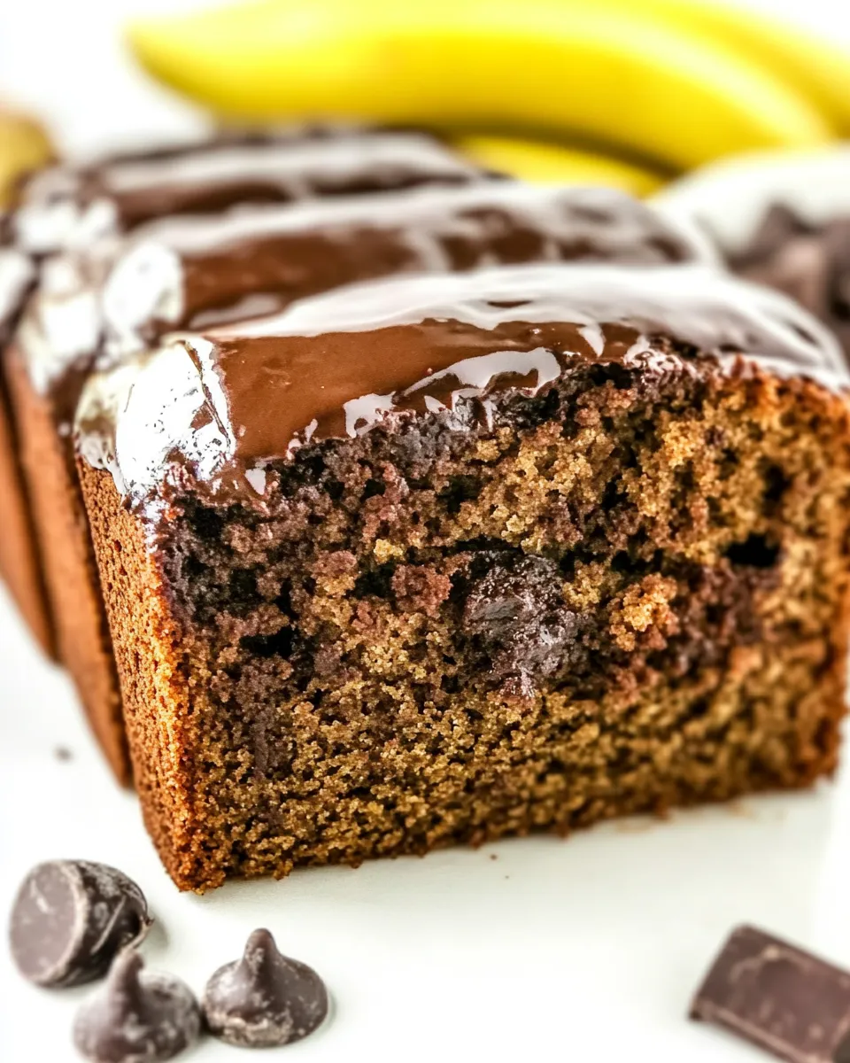 Easy Triple Chocolate Banana Bread shot