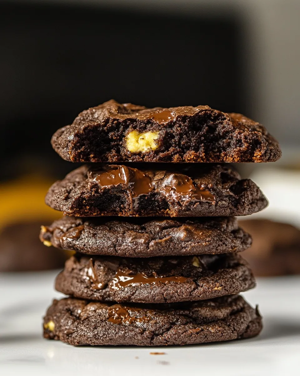 Delicious Triple Chocolate Brownie Cookies shot