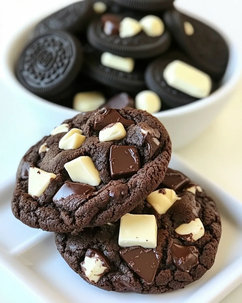 Classic Triple Chocolate Oreo Chunk Cookies image
