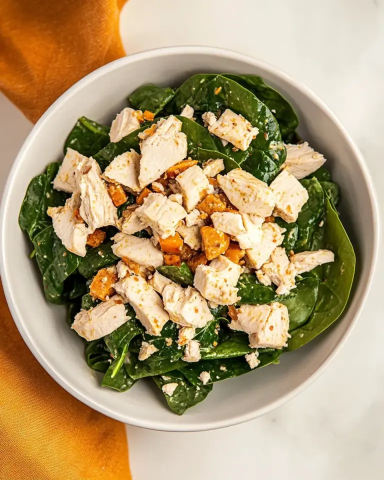 Homemade Turkey Spinach Salad with Chutney Vinaigrette photo
