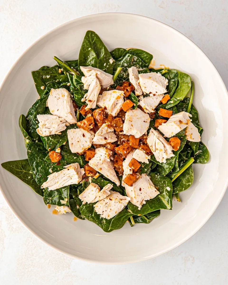 Classic Turkey Spinach Salad with Chutney Vinaigrette image